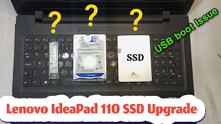 Lenovo IdeaPad 11015ibr SSD upgrade amp USB Boot Bios Settings Solution [upl. by Suidualc]