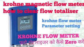 krohne flow meter totaliser zero kaise kare How to zero the totaliser [upl. by Eibrab474]