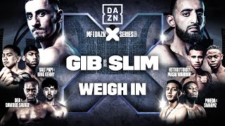 MISFITS amp DAZN X SERIES 19  QATAR THE SUPERCARD  ANESONGIB VS SLIM ALBAHER WEIGH IN LIVE [upl. by Aramac]