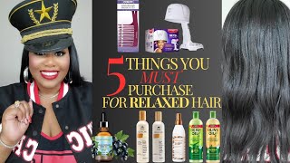 5 Things you MUST purchase if you have RELAXED HAIR  RELAXITS ONLY HAIR Ep1 Ms Sadie Daughter [upl. by Sievert]