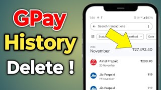 Google Pay Transaction History Delete  How To Delete Google Pay Transaction History  2025 [upl. by Bette]