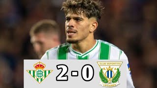 Real Betis vs Leganes 20 Resumen  Laliga Santander 2024 eFootball [upl. by Lipscomb]