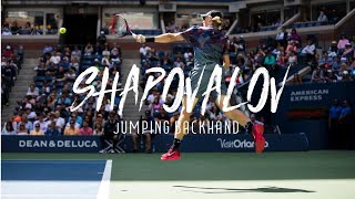 DENIS SHAPOVALOV  Jumping BACKHAND  FullHD [upl. by Etiragram]