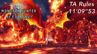 MHW Iceborne PC Crimson Fatalis 1109quot53  Solo Elemental LBG TA Rules [upl. by Inafetse]