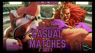 SFVPipitsugins Casual Matches Set 1 vs Juri 02•28•2024 [upl. by Oletha90]