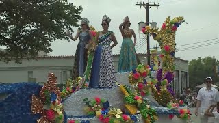 Battle of Flowers Parade is underway as hundreds gather to see the colorful floats [upl. by Valentine]