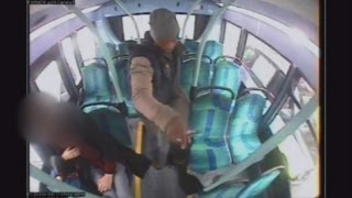 CCTV Man strangled with a scarf in unprovoked bus attack [upl. by Wesley]