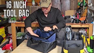 16 inch Tool Bag  Heavy Duty Organizer Bag For Work Tools [upl. by Lazes]