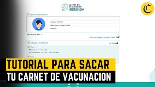 Saca tu carnet de vacunación COVID19 en la página del Minsa  ECTE  VideosEC [upl. by Anelad987]