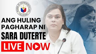 🔴LIVE ANG HULING PAGHARAP NI SARA DUTERTE [upl. by Jourdan]