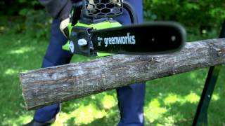 Scie à chaîne sans fil 40 V Greenworks – Témoignage [upl. by Bartholomeo445]