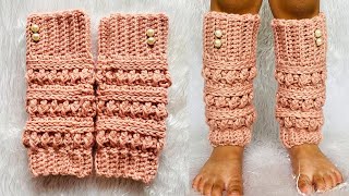 🌈Como Tejer POLAINASCALENTADORAS a Crochet Paso a Paso [upl. by Beach]