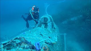 US underwater operation to recover remains of fallen WWII pilot [upl. by Ainivad]