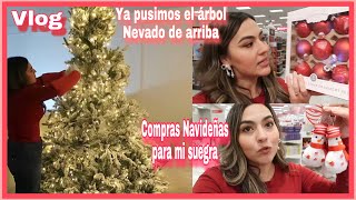 Ya pusimos el árbol Nevado🎄comprando cosas de Navidad para mi suegra [upl. by Lanrev798]