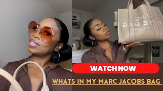 WHATS IN MY MARC JACOBS TOTE BAG  HAUL  PRICING  MUST HAVES [upl. by Sarilda380]