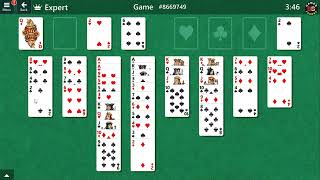 Freecell Game SeriesNumber 8669749 Expert Mode [upl. by Zsazsa664]