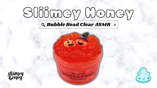 Sliimy Honey  Bubble Bead Clear Slime  ASMR Only [upl. by Eeleimaj]