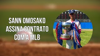 Sann Omosako assina contrato com a MLB [upl. by Guthrey]