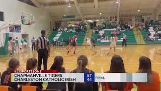 Chapmanville beats Charleston Catholic girls basketball [upl. by Emirej802]