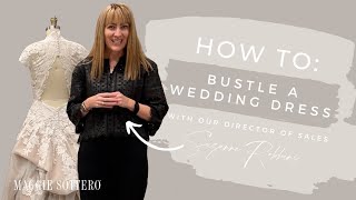 How To Make A Wedding Dress Bustle In 3 Different Ways [upl. by Ynes]