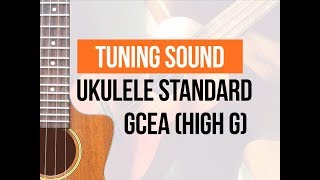 Standard ukulele tuning  High G  C6  Sound of loose strings [upl. by Absa16]