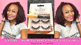 Eylure Eyelashes  How to Apply False Lashes  BEGINNER FRIENDLY [upl. by Silden595]