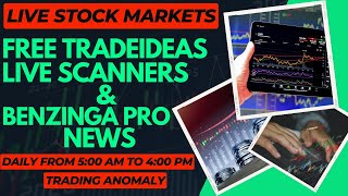 FREE LIVE TRADEIDEAS Scanner Live amp BENZINGA Pro News Min DELAY amp RealTime Trading amp Education [upl. by Asiar]