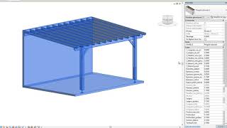 PERGOLAS BOIS FAMILLE PARAMETRIQUE REVIT [upl. by Jorge256]