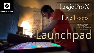 Launchpad Mini amp Logic pro Live Loops Jam [upl. by Eriam]