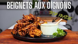 BEIGNETS aux OIGNONS à LINDIENNE avec une DÉLICIEUSE SAUCE  FACILE amp RAPIDE [upl. by Cuyler]