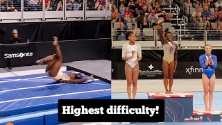 Simone Biles fell and won GOLD on Vault  Highest Difficulty on vault  US Championships 2024 [upl. by Armallas725]