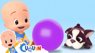 Cuquin’s Purple Ball  Songs in the elephants surprise eggs  Cleo amp Cuquin  Kids  Education [upl. by Sessler68]