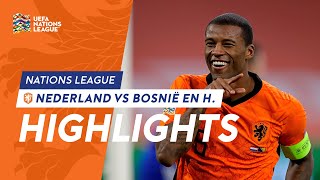 Highlights Nederland  Bosnië 15112020 Nations League [upl. by Reisch]