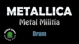 Metallica kill em all Metal Militia DRUM only with lyrics [upl. by Jo-Anne]