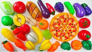 ASMR FRUIT SENSORY Cutting Plastic Fruits and Vegetables Egg Pizza Durian vs Squishy amp Pop it [upl. by Natlus]