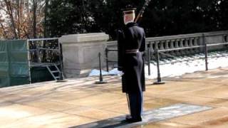 Tomb Guard quotWalking the Matquot at the Tomb of the Unknowns at Arlington National Cemetery [upl. by Noiroc690]