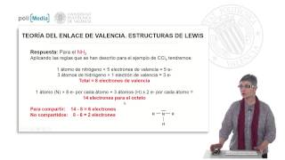 Teoría del enlace de valencia Estructuras de Lewis Ejercicio práctico  21101  UPV [upl. by Novy845]