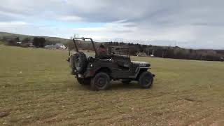 Willys Hotchkiss M201 Jeep Field drive 14421 Pt 3 [upl. by Roybn]