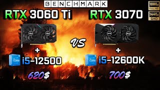 RTX 3060 Ti  i5 12500 vs RTX 3070  i5 12600K  Benchmark  Test  1080p  1440p [upl. by Thain]