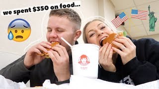 BRITISH COUPLE VS NEW YORK FOOD  VLOG [upl. by Eeliab13]