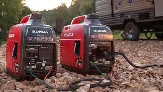 Honda EU2200i 2200W 120 Volt Portable Inverter Generator with Companion and Parallel Cables Review [upl. by Seiber]