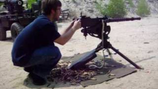 Browning 30 Cal Machine Gun Model 1919 Full Auto [upl. by Llerdnam]