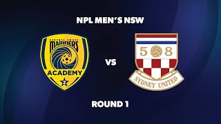 NPL Men’s NSW Round 1 Central Coast Mariners FC v Sydney United 58 FC [upl. by Eeleak286]