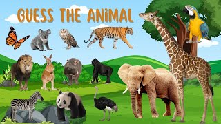 Guess the Animals  Animals for Kids  Guess the Animal Game for Kids  Educational Animal Quiz [upl. by Duer]