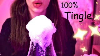 ASMR TINGLES SOUNDS ON MIC WITH FOAMY LOOFAH AND HAND MOVEMENT 100TINGLES [upl. by Ecnirp489]