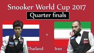 Thailand vs Iran QF Snooker World Cup 2017 [upl. by Alket]