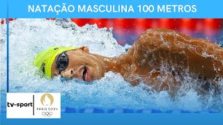 Natação Masculina 100 Metros Olimpíadas de Paris 2024 [upl. by Emia]