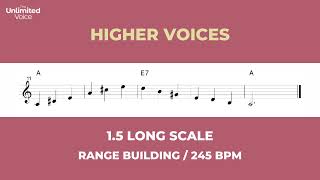 15 Long Scale Range Building 245 bpm Higher Voices [upl. by Dorison177]