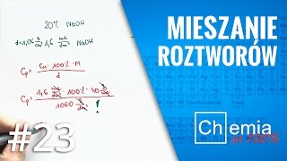 Matura z chemii Jak rozwiązać zadanie z MIESZANIEM ROZTWORÓW  Zadanie Dnia 23 [upl. by Rosemary]