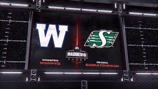 Madden 25 CFL Winnipeg Blue Bombers vs Saskatchewan Roughriders [upl. by Pierpont]